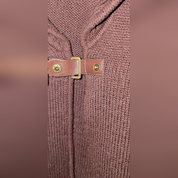 Jones of New York Signature Size Medium One Snap Closure Brown Sweater Cardigan - Picture 7 of 12